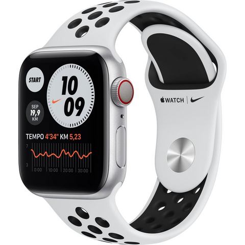 Apple »Nike Series 6 GPS + Cellular, Aluminiumgehäuse mit Nike Sportarmband 40mm« watch  - 598.37 - zilver