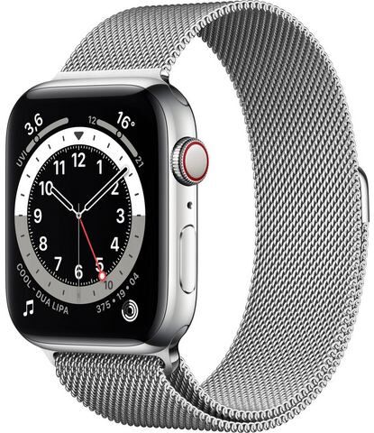 Apple »Series 6 GPS + Cellular, Edelstahlgehäuse mit Milanaise Armband 44mm« watch  - 937.70 - zilver