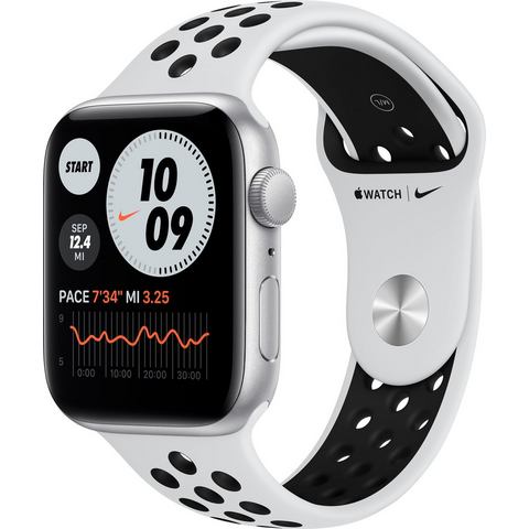 Apple »Watch SE Nike, OLED, Touchscreen, 32 GB, WLAN, GPS, 44mm« watch  - 372.17 - zilver