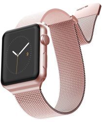 Apple Raptic Hybrid Mesh Apple Watch 40MM / 38MM Bandje RVS Kunstleer Roze