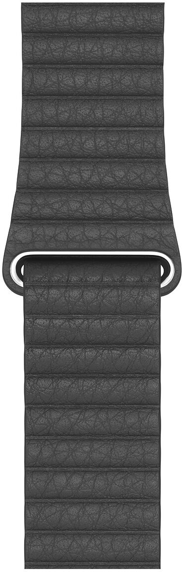 Apple Band 44mm Black Leather Loop - M