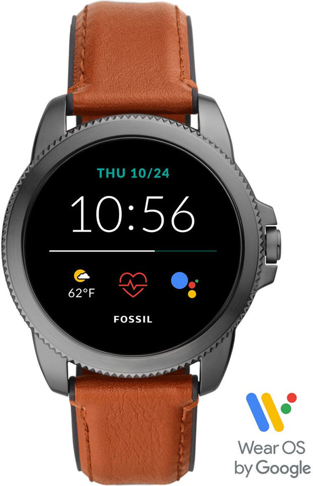 Fossil FTW4055 Horloge Gen. 5E Sport Smartwatch bruine band 42 mm