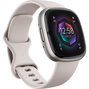 Fitbit Sense 2 Lunar White/Platinum OneSize, Lunar White/Platinum