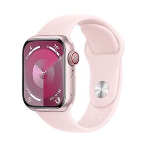 Apple Watch Series 9 GPS 45mm Pink Aluminium Case with Light Pink Sport Band - M/L