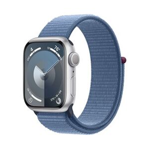 Apple Watch Series 9 GPS + Cellular 45mm Silver Aluminium Case with Winter Blue Sport Loop