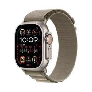 Apple Watch Ultra 2 GPS + Cellular, 49mm Titanium Case with Olive Alpine Loop - Medium