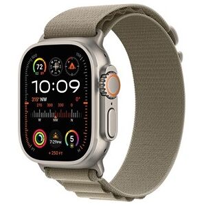 Apple Watch Ultra 2 GPS + Cellular, 49mm Titanium Case with Olive Alpine Loop - Small