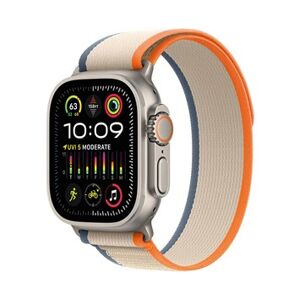 Apple Watch Ultra 2 GPS + Cellular, 49mm Titanium Case with Orange/Beige Trail Loop - S/M