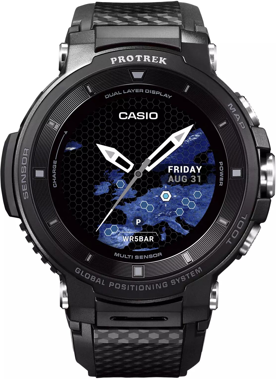 CASIO Pro Trek WSD-F30 - Smartklokke - Svart