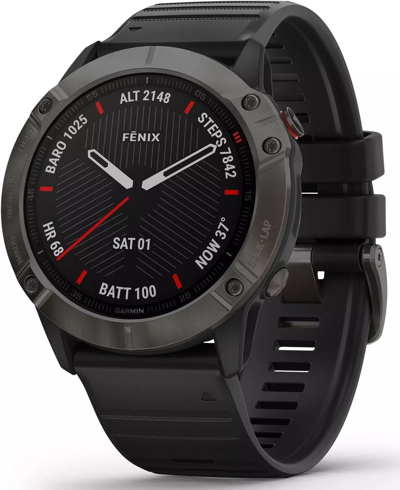 GARMIN fenix 6X Sapphire - Klokke - Svart