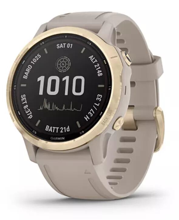 GARMIN fenix 6s Pro Solar - Klokke - Gold/Sand