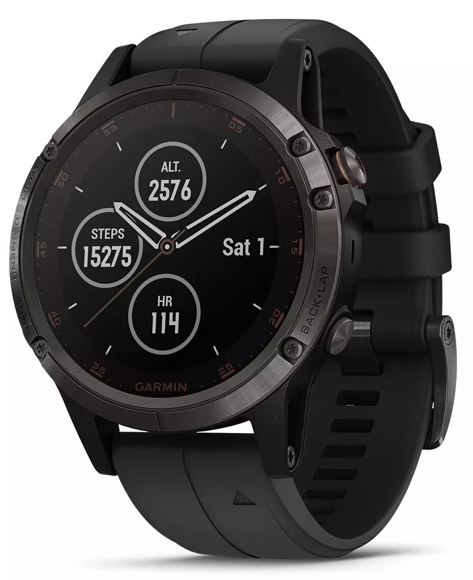 GARMIN fenix 5 Plus Sapphire DLC-titan - Klokke - Carbon