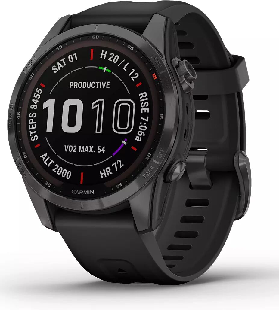 GARMIN fenix 7S Sapphire Solar DLC - Klokke - Carbon Gray/Black