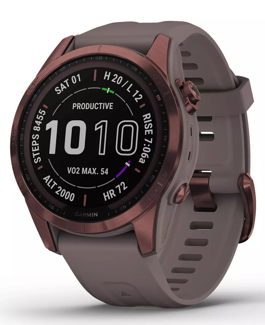 GARMIN fenix 7S Sapphire Solar - Klokke - Dark Bronze/Shala Gray