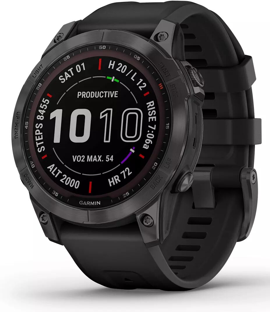 GARMIN fenix 7 Sapphire Solar DLC - Klokke - Carbon Gray/Black