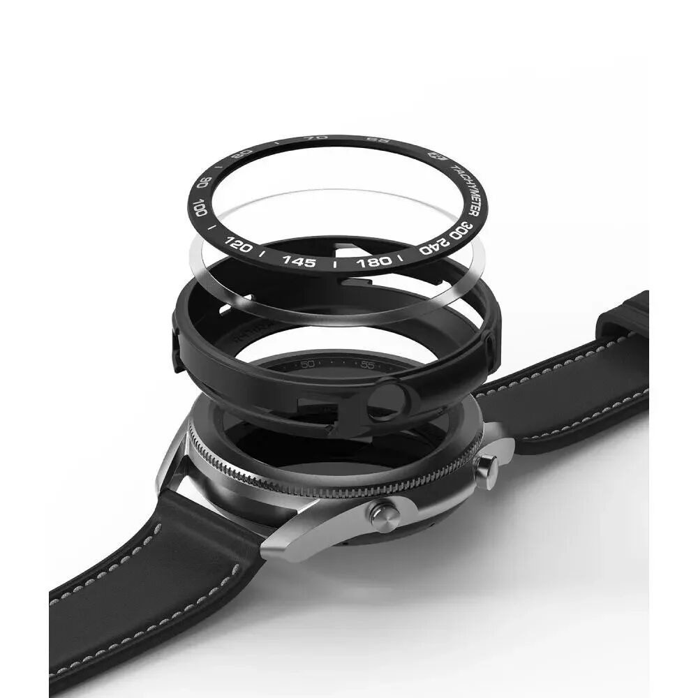 Ringke Samsung Galaxy Watch 3 (45mm) Ringke Air Sports & Bezel Styling Deksel - Sort