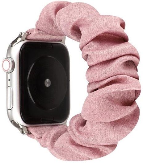 24hshop Armbånd Scrunchie Apple Watch Series 5 & 4 40mm / 3 & 2 & 1 38mm - Lyserød