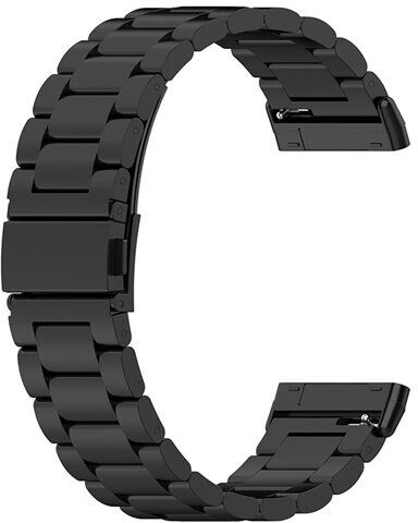 24hshop Armbånd i metall Fitbit Versa 3 / Sense Svart