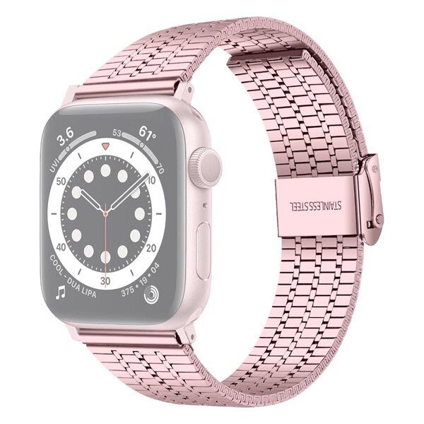 24hshop Armbånd med dobbellås til Apple Watch 38 mm - Rosa