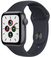 Apple Watch SE GPS + Cellular, 40mm Space Grey Aluminium Case with Midnight Sport Band - Regular