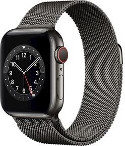 Apple Watch Series 6 GPS + Cellular, 40mm Graphite Stainless Steel Case with Graphite Milanese Loop