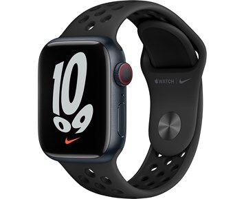 Apple Watch Nike Series 7 GPS, 41mm Midnight Aluminium Case with Anthracite/Black Nike Sport Band - Regular