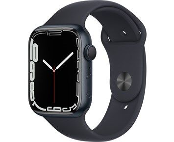 Apple Watch Series 7 GPS, 45mm Midnight Aluminium Case with Midnight Sport Band - Regular