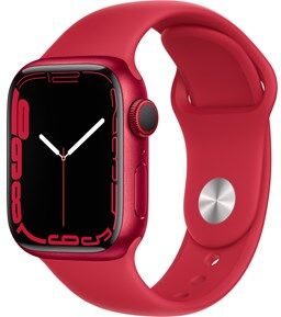 Apple Watch Series 7 GPS + Cellular, 41mm (PRODUCT)RED Aluminium Case with (PRODUCT)RED Sport Band - Regular