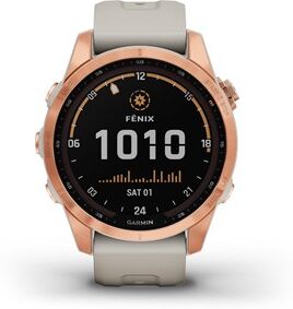 Garmin Fenix 7S Solar Sand and Rose Gold