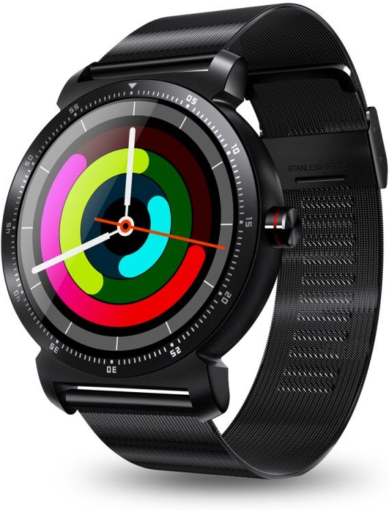 Fierro tina smartwatch curvo preto