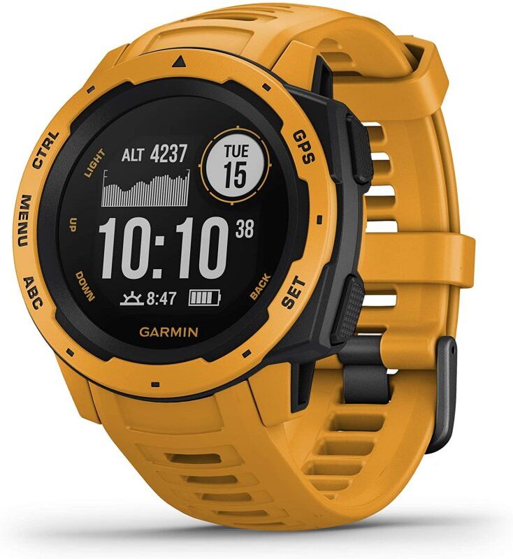 Garmin instinct solar smartwatch amarelo ocre