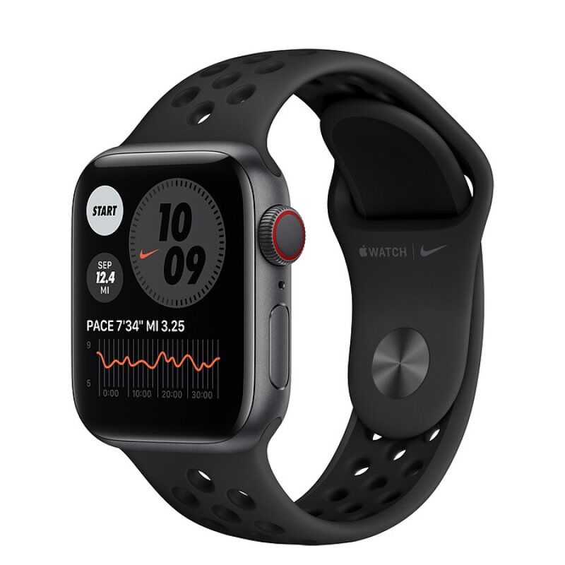 Apple watch nike series 6 gps + cellular 40mm alumínio cinzento espacial com bracelete nike sport antracite/preto