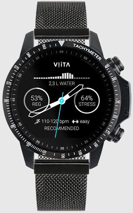 Viita Smartwatch Viita Active Hrv Tachymeter 47mm Preto