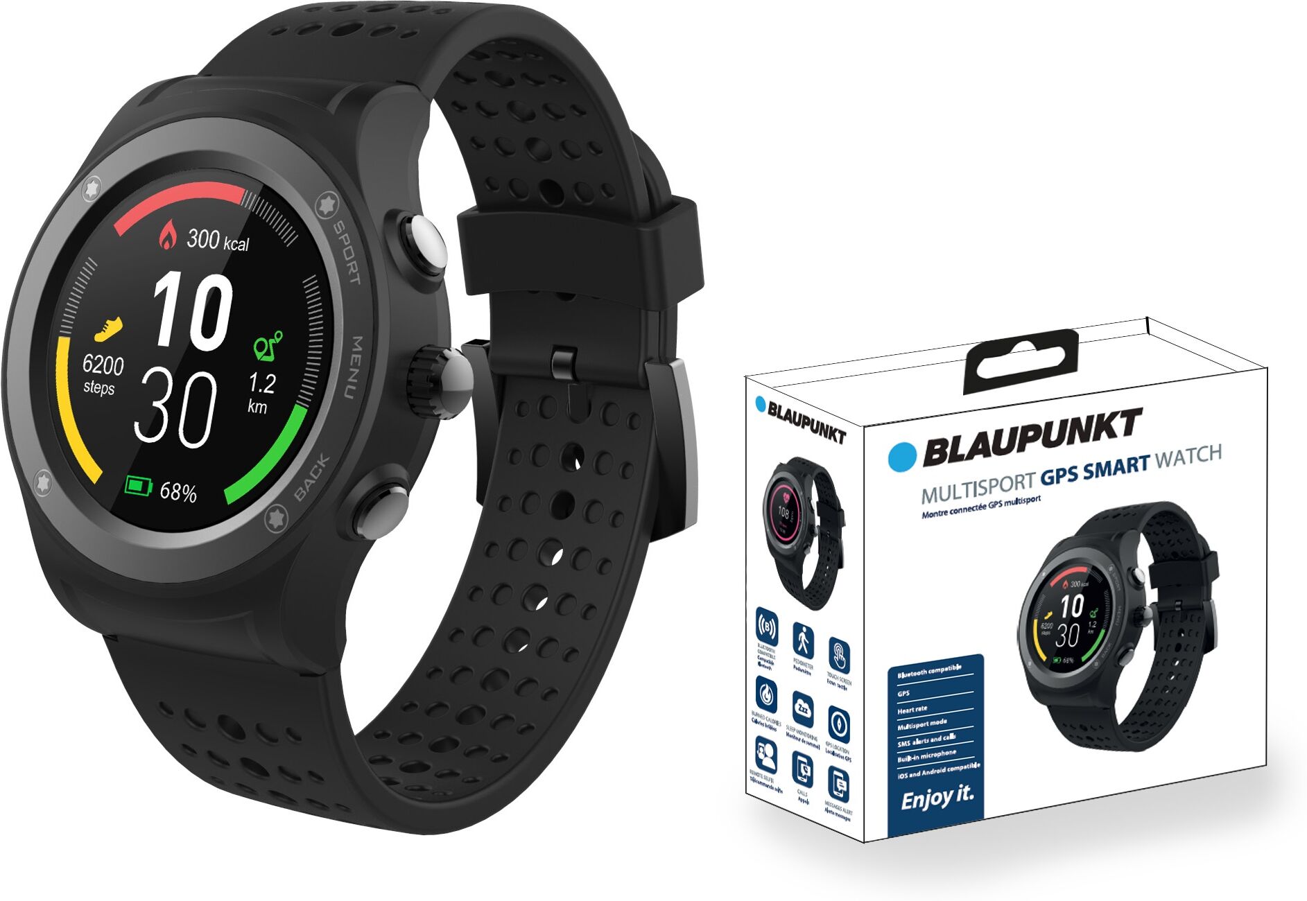 Blaupunkt Smartwatch Blp5600 Bluetooth 1.3" (preto) - Blaupunkt