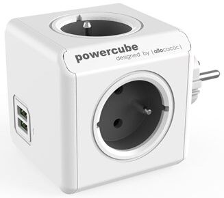 Powercube Tomada Powercube 4x 16a 2x Usb (original Usb) Cinzento