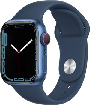 Apple Watch Series 7 GPS+Cellular 41 mm Azul com Bracelete Desportiva Azul Abissal