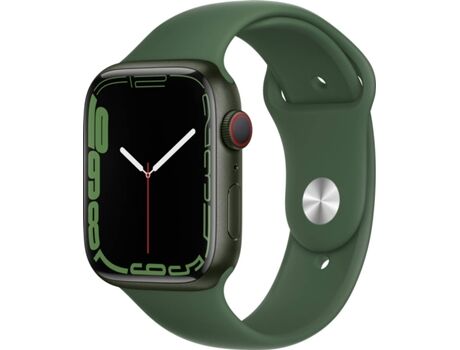 Apple Watch Series 7 GPS+Cellular 45 mm Verde com Bracelete Desportiva Trevo