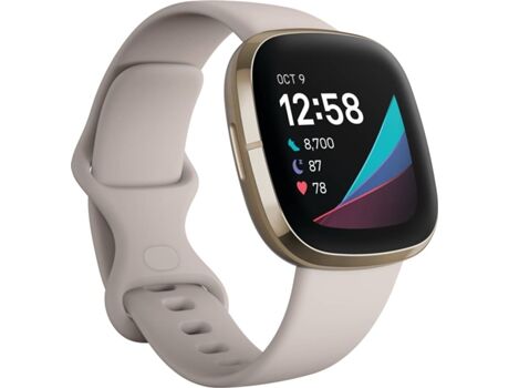 Fitbit Relógio Desportivo Sense (Bluetooth - Até 6 dias de autonomia - Branco)