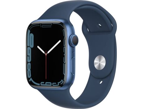 Apple Watch Series 7 GPS 45 mm Azul com Bracelete Desportiva Azul Abissal