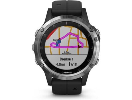 Garmin Relógio Desportivo Fénix 5 Plus 47 mm (Bluetooth - Até 18 de autonomia - Preto)