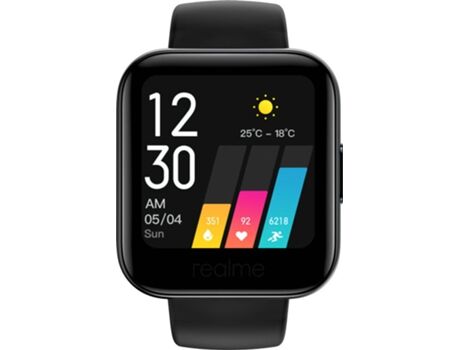 Realme Relógio Desportivo Watch 1 (Bluetooth - Até 9 dias de autonomia - Ecrã Tátil - Preto)