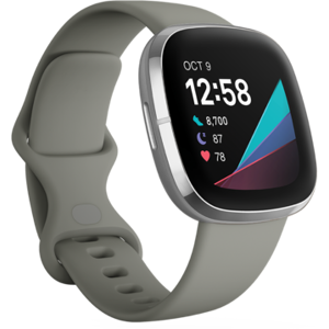 Fitbit Sense - Sage Grey/Silver Stainless Steel