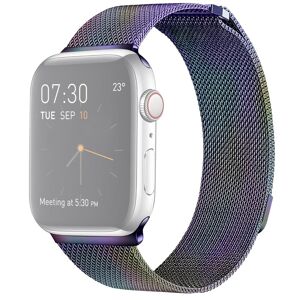 Kamda Metallarmband Milanese Loop för Apple Watch 38/40/41mm Rainbow