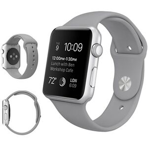 Kamda Armband för Apple Watch 38/40/41mm silikon Grå