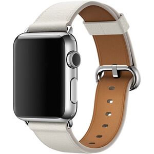 Kamda Äkta läderarmband vit & brun för Apple Watch 38/40/41mm