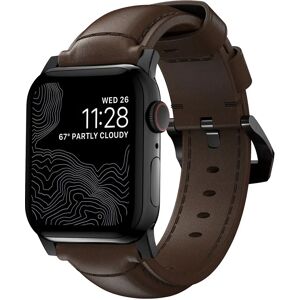 Nomad Traditional Strap Rustic Brown-Black armband 42/44/45/49 mm för Apple Watch NM1A4RBT00