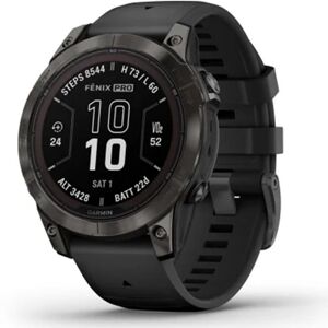 Garmin Fenix 7 Pro Saphire Solar, One Size, Crbn Gry w/Black Band