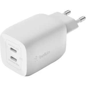 Belkin 65W Dual USB-C GaN charger white