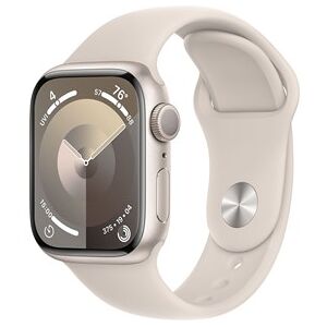 Apple Watch Series 9 GPS 41mm Starlight Aluminium Case with Starlight Sport Band - M/L