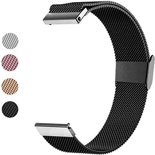 MT-ARMBSS Mediatech Kompatibel med Galaxy Watch 46 mm armband/Gear S3 Classic Frontier armband, 22 mm rostfritt stål klocka armband för band kompatibel med Samsung Galaxy Watch 46 mm (svart) (svart)